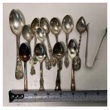 Lot of Spoons, 8 Sterling and 5 Silverplate