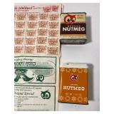 Vintage Red Owl Spice Tins and Vintage Promo Coupons/Stamps
