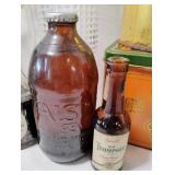 Vintage Alcohol Decanter and Alcohol Tin Lot