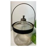 Vintage Kerosene Lamp and Glass Kerosene Jug