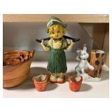 Vintage Planters and Figurines
