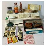 Lot of Vintage Art and Desk/Office Items Iron Receipt Holder