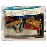 Lot of Vintage Art and Desk/Office Items Iron Receipt Holder