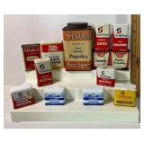 Sexton Pure Spice Paprika Vintage Spice Tin and Lot of Spice Tins