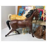 Vintage Louis Marx Johnny West Thunderbolt Horses, Western Books, Bookends