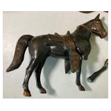 Vintage Louis Marx Johnny West Thunderbolt Horses, Western Books, Bookends