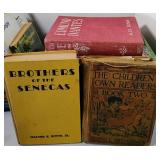 Large Lot of Vintage Books and New in Box Tin of Crayons Crayola