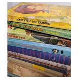 Large Lot of Vintage Books and New in Box Tin of Crayons Crayola