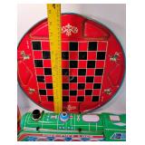 Vintage Lot of Tin Litho Toys Marx Wagon, Puff Puff Train, Koyo Ladybug and Turtle