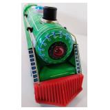 Vintage Lot of Tin Litho Toys Marx Wagon, Puff Puff Train, Koyo Ladybug and Turtle