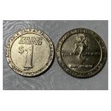 Trump Dollar Casino Coins Gary Indiana Lot of 2