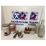 Vintage Beer Items Schlitz Transistor Radio, Salt and Pepper Shakers