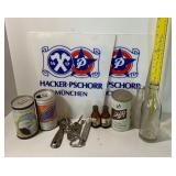 Vintage Beer Items Schlitz Transistor Radio, Salt and Pepper Shakers