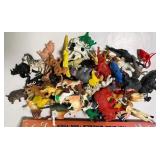 LARGE Lot Vintage Toys Penny Brite Dolls, Farm Animals