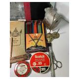 Vintage Office Supplies Brass Mouse Receipt Holder