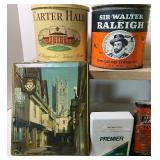 Lot of Vintage Tobacco Tins and Matchbooks