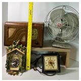 Vintage Fan, Clock and Radio