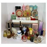 Large Lot Vintage Toiletry Vanity Items Powders Tins