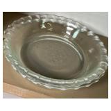 Vintage Hazel Atlas Lidded Bowl Red Stripe, Corning Ware Blue Cornflower and PInk Pyrex Dish