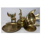 Brass Coin Trinket Dishes and Music Box