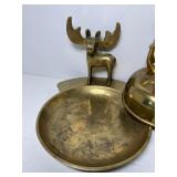 Brass Coin Trinket Dishes and Music Box