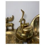 Brass Coin Trinket Dishes and Music Box