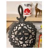 Vintage Kitchen Collectibles, Chalkware Wall Hangings Hazel Atlas Child