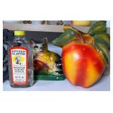 Vintage Kitchen Collectibles, Chalkware Wall Hangings Hazel Atlas Child