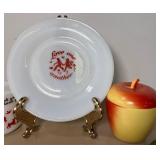 Vintage Kitchen Collectibles, Chalkware Wall Hangings Hazel Atlas Child