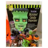 Halloween Decor Talking Candy Dispenser, Bobbleheads