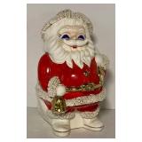 Vintage Spaghetti Trim Santa Claus Bank 1950