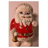 Vintage Spaghetti Trim Santa Claus Bank 1950