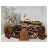 Native American Decor and Hazel Atlas Pheasant Pitcher Betty Selby Indian Pottery