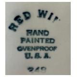 Red Wing Pottery "Red Wing Rose" Pattern Pitcher and Bowl