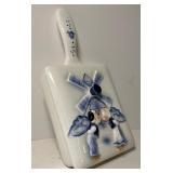 Royal Delft Framed Christmas Tile and Enesco Kissing Dutch Kids Covered Dish