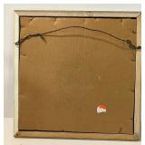 Royal Delft Framed Christmas Tile and Enesco Kissing Dutch Kids Covered Dish