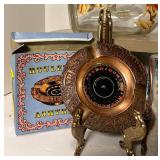 Vintage Brass Spittoon, Ashtray and Bank Lot Souvenir Roulette Wheel Ashtray