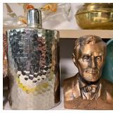 Vintage Brass Spittoon, Ashtray and Bank Lot Souvenir Roulette Wheel Ashtray