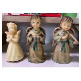 Vintage Christmas Angel Lot Tree Topper Japan Musician Angels