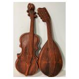 MCM Cast Metal Instrument Wall Hangings, Abraham Lincoln Bookends