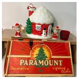 Vintage Lighted Ceramic Christmas House Vintage Colored Lights