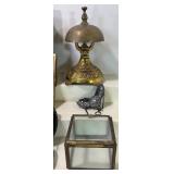 Antique Eyeglasses, Frames with Vintage Pictures and VINTAGE HOTEL DESK BELL FANCY BRASS BELL