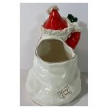 Vintage Spaghetti Trim Santa Claus Large Planter by Napco