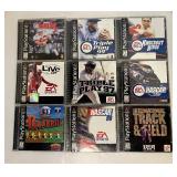 Lot of 9 Playstation Games 1998-99 Nascar, NBA Live 98 and More
