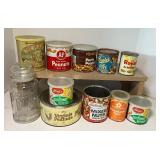 Lot of Vintage Peanut/Nut Tins Containers