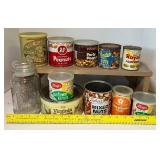 Lot of Vintage Peanut/Nut Tins Containers