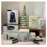 Dept. 56 Accessories Dept 56 LIT DEER YARD DECOR, Ceramic Gingerbread Christmas Tree , Lit Ice Throne