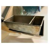 Vintage Kitchen Pots Pans Enamelware Graniteware Egg Beater Starburst Loaf Pan