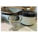 Vintage Kitchen Pots Pans Enamelware Graniteware Egg Beater Starburst Loaf Pan