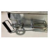 Vintage Kitchen Pots Pans Enamelware Graniteware Egg Beater Starburst Loaf Pan